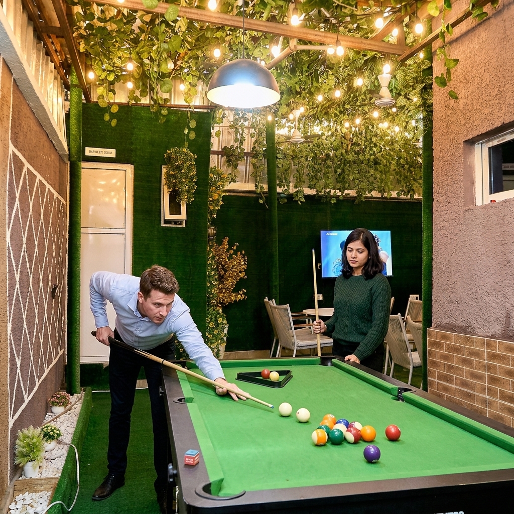 Guests enjoying the game area at Casaluxus